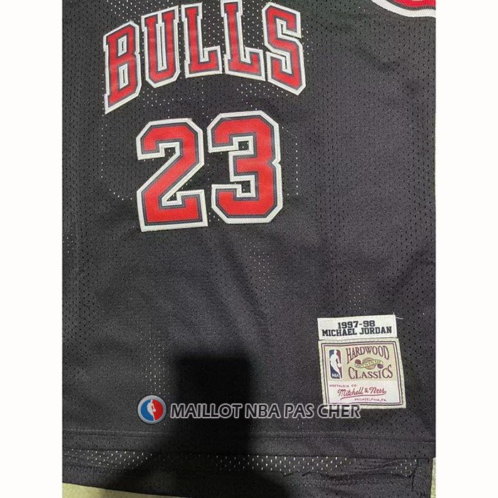 Maillot Enfant Chicago Bulls Michael Jordan NO 23 Mitchell & Ness 1997-98 Noir
